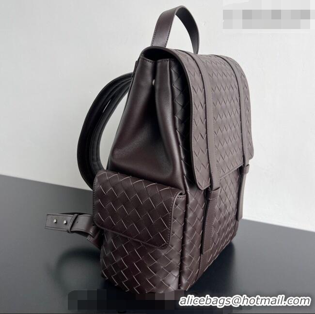 Most Popular Bottega Veneta Men's Back To School Backpack Bag in Intrecciato Leather 805971 Fondant Brown 2026
