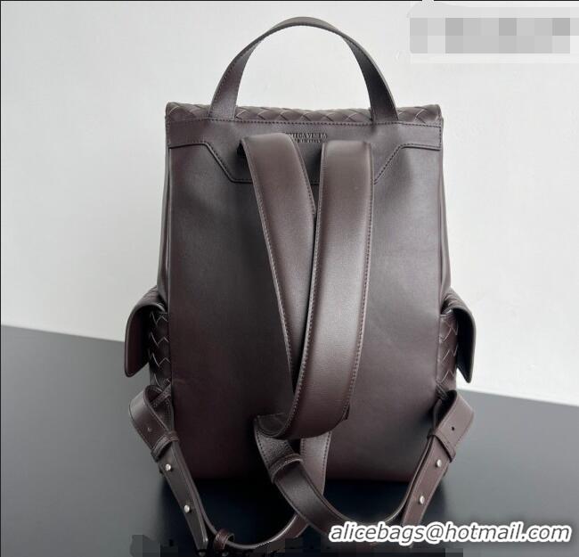 Most Popular Bottega Veneta Men's Back To School Backpack Bag in Intrecciato Leather 805971 Fondant Brown 2026