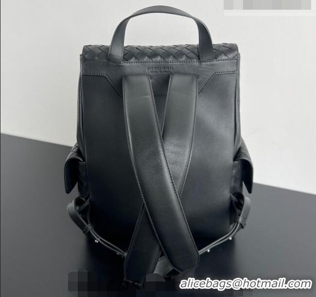 Classic Discount Bottega Veneta Men's Back To School Backpack Bag in Intrecciato Leather 805971 Black 2026