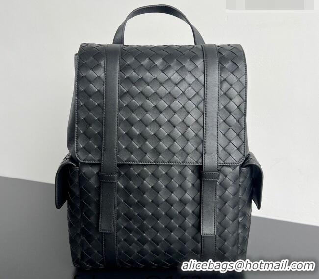 Classic Discount Bottega Veneta Men's Back To School Backpack Bag in Intrecciato Leather 805971 Black 2026