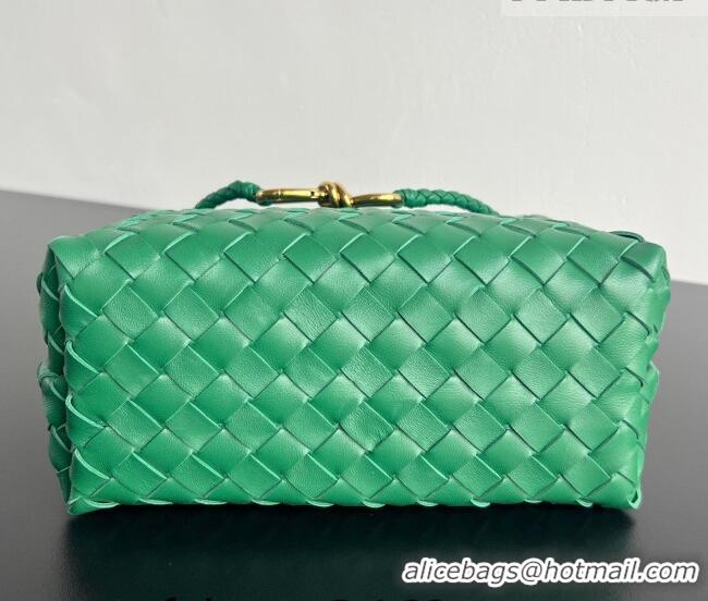 Famous Brand Bottega Veneta Small Andiamo Top Handle Bag in Intrecciato Leather 743568 Jungle Green 2026