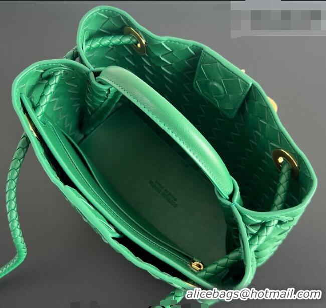 Famous Brand Bottega Veneta Small Andiamo Top Handle Bag in Intrecciato Leather 743568 Jungle Green 2026
