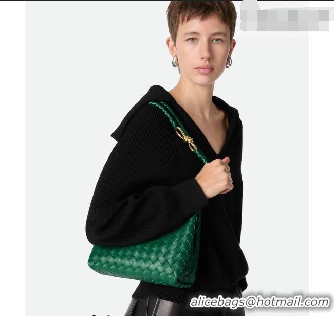 Famous Brand Bottega Veneta Small Andiamo Top Handle Bag in Intrecciato Leather 743568 Jungle Green 2026