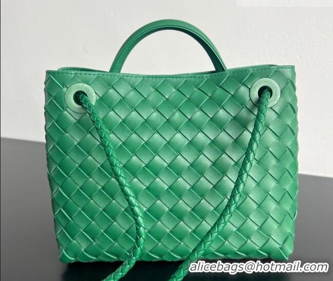 Famous Brand Bottega Veneta Small Andiamo Top Handle Bag in Intrecciato Leather 743568 Jungle Green 2026