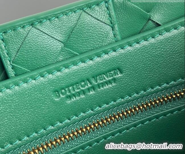 Famous Brand Bottega Veneta Small Andiamo Top Handle Bag in Intrecciato Leather 743568 Jungle Green 2026