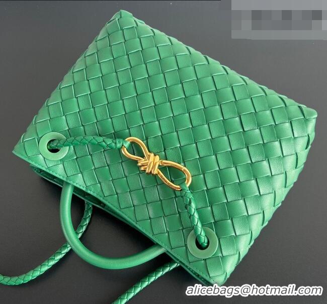 Famous Brand Bottega Veneta Small Andiamo Top Handle Bag in Intrecciato Leather 743568 Jungle Green 2026