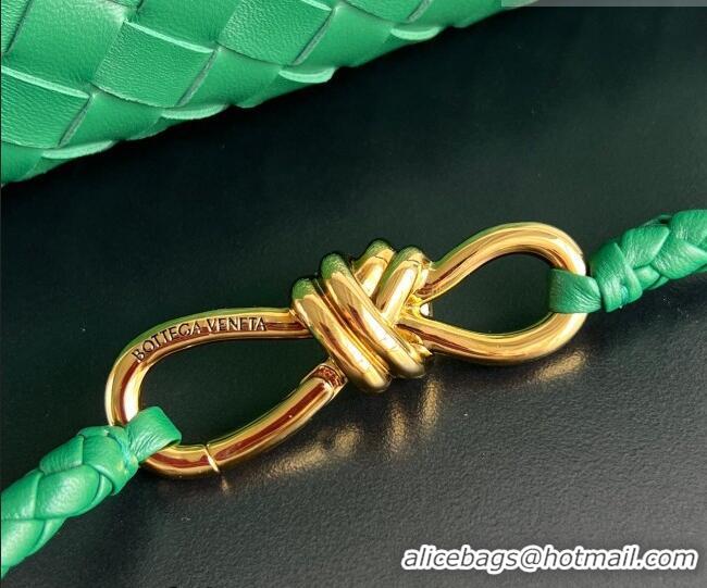 Famous Brand Bottega Veneta Small Andiamo Top Handle Bag in Intrecciato Leather 743568 Jungle Green 2026