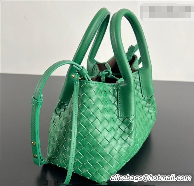 Top Grade Bottega Veneta Small Pinacoteca Tote Bag in Intrecciato Leather and Suede 819004 Jungle Green 2026