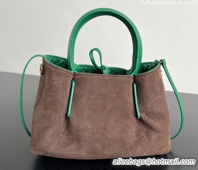 Top Grade Bottega Veneta Small Pinacoteca Tote Bag in Intrecciato Leather and Suede 819004 Jungle Green 2026