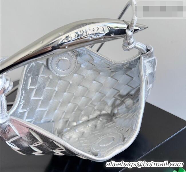 Good Product Bottega Veneta Mini Sardine Bag in Intrecciato Leather 744267 New Silver 2026