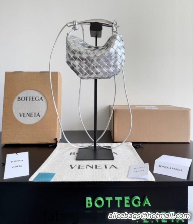 Good Product Bottega Veneta Mini Sardine Bag in Intrecciato Leather 744267 New Silver 2026