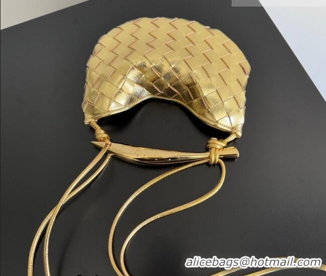 Reasonable Price Bottega Veneta Mini Sardine Bag in Intrecciato Leather 744267 New Gold 2026