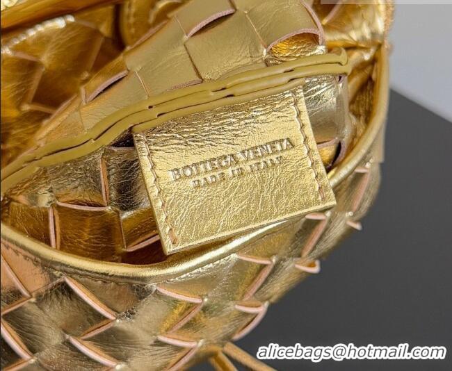 Reasonable Price Bottega Veneta Mini Sardine Bag in Intrecciato Leather 744267 New Gold 2026