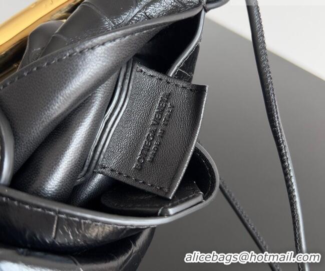 Fashion Discount Bottega Veneta Mini Sardine Bag in Crocodile Embossed Leather 744267 Black 2026