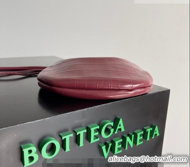 Top Design Bottega Veneta Mini Sardine Bag in Crocodile Embossed Leather 744267 Burgundy 2026