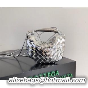 Good Product Bottega Veneta Mini Sardine Bag in Intrecciato Leather 744267 Shiny Silver 2026
