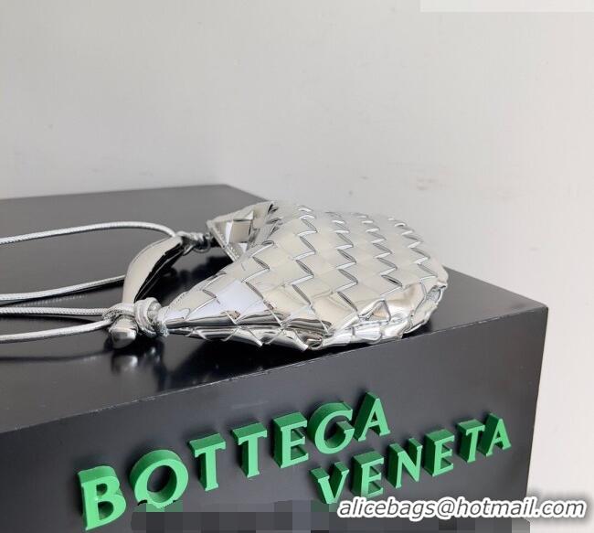Good Product Bottega Veneta Mini Sardine Bag in Intrecciato Leather 744267 Shiny Silver 2026