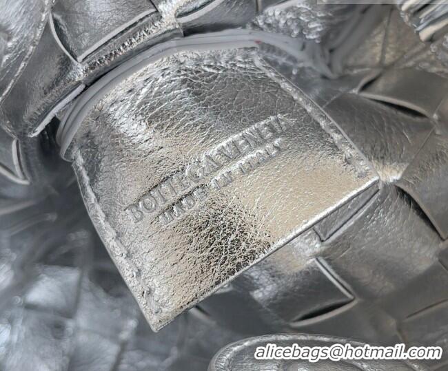 Good Product Bottega Veneta Mini Sardine Bag in Intrecciato Leather 744267 Shiny Silver 2026