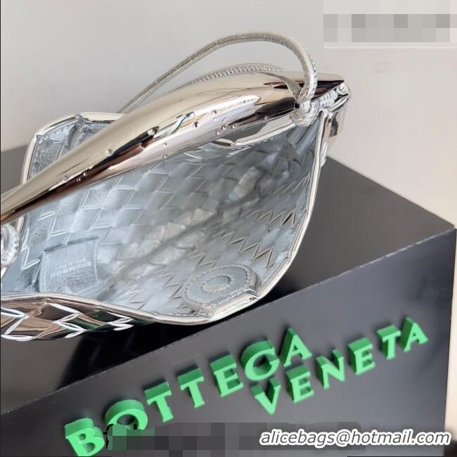 Good Product Bottega Veneta Mini Sardine Bag in Intrecciato Leather 744267 Shiny Silver 2026