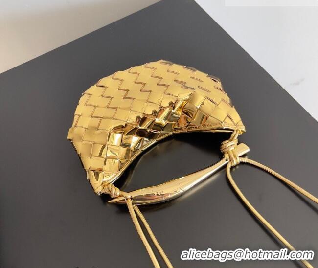 Grade Discount Bottega Veneta Mini Sardine Bag in Intrecciato Leather 744267 Shiny Gold 2026