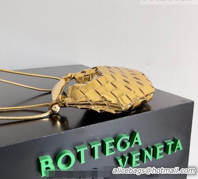 Grade Discount Bottega Veneta Mini Sardine Bag in Intrecciato Leather 744267 Shiny Gold 2026