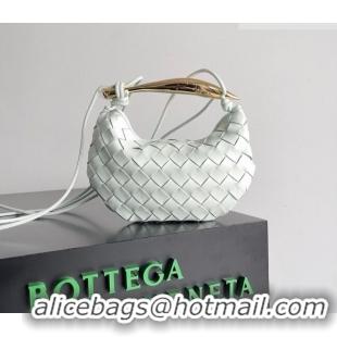 Famous Brand Bottega Veneta Mini Sardine Bag in Intrecciato Leather 744267 Glacier Blue 2026