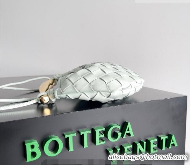 Famous Brand Bottega Veneta Mini Sardine Bag in Intrecciato Leather 744267 Glacier Blue 2026