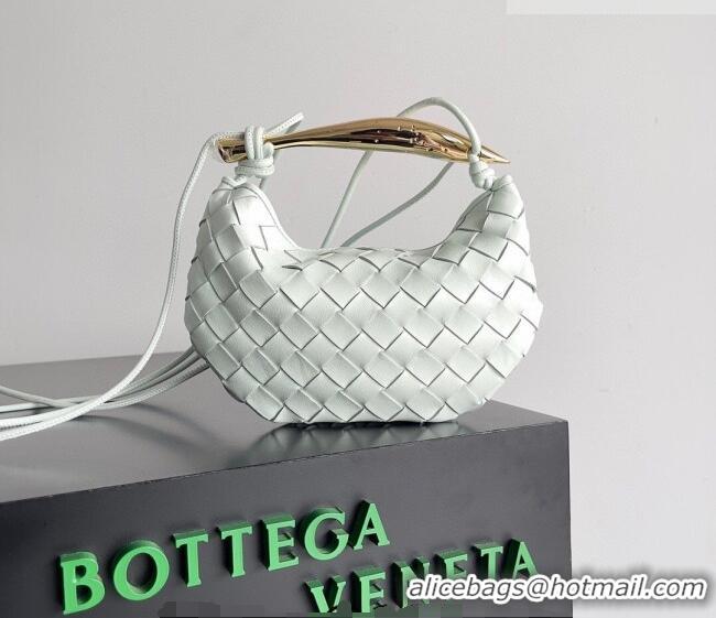 Famous Brand Bottega Veneta Mini Sardine Bag in Intrecciato Leather 744267 Glacier Blue 2026