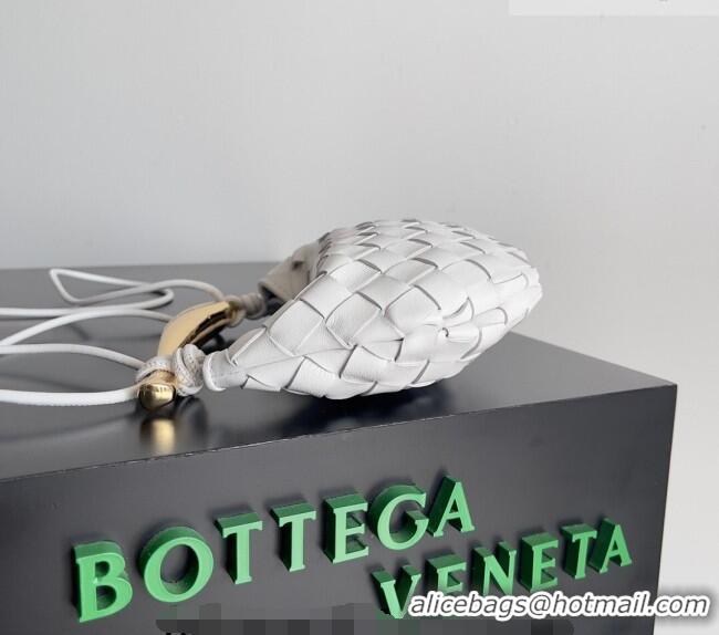 Hot Sell Cheap Bottega Veneta Mini Sardine Bag in Intrecciato Leather 744267 White 2026