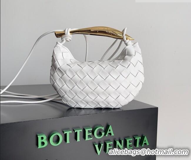 Hot Sell Cheap Bottega Veneta Mini Sardine Bag in Intrecciato Leather 744267 White 2026