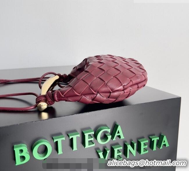 Best Discount Bottega Veneta Mini Sardine Bag in Intrecciato Leather 744267 Burgundy 2026