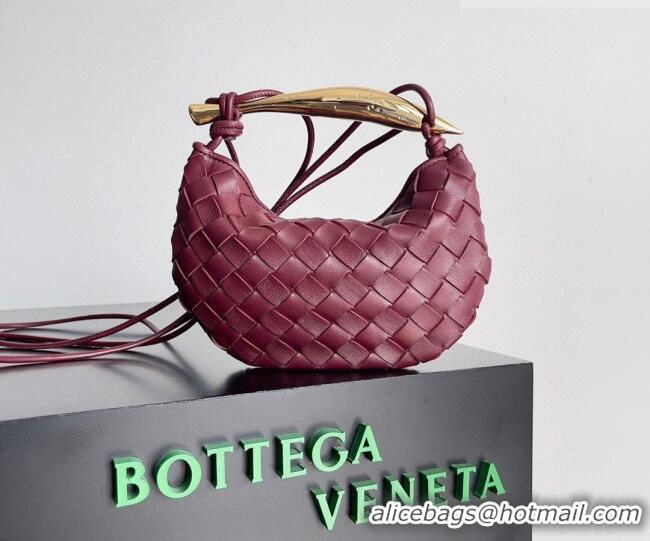 Best Discount Bottega Veneta Mini Sardine Bag in Intrecciato Leather 744267 Burgundy 2026