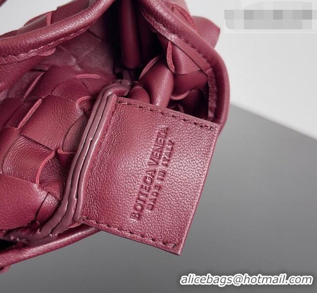 Best Discount Bottega Veneta Mini Sardine Bag in Intrecciato Leather 744267 Burgundy 2026