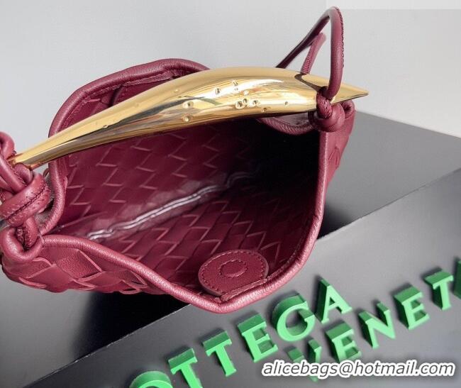 Best Discount Bottega Veneta Mini Sardine Bag in Intrecciato Leather 744267 Burgundy 2026