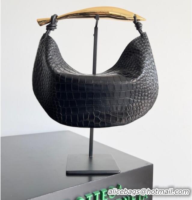 Reasonable Price Bottega Veneta Sardine bag in Crocodile Embossed Leather 754657 Black 2026
