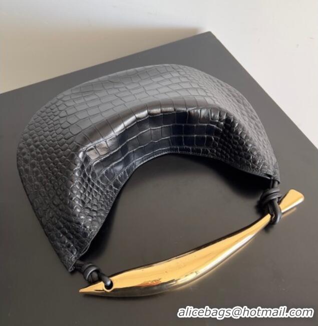 Reasonable Price Bottega Veneta Sardine bag in Crocodile Embossed Leather 754657 Black 2026