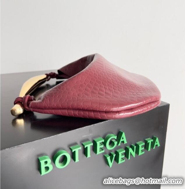 New Release Creation Bottega Veneta Sardine bag in Crocodile Embossed Leather 754657 Burgundy 2026
