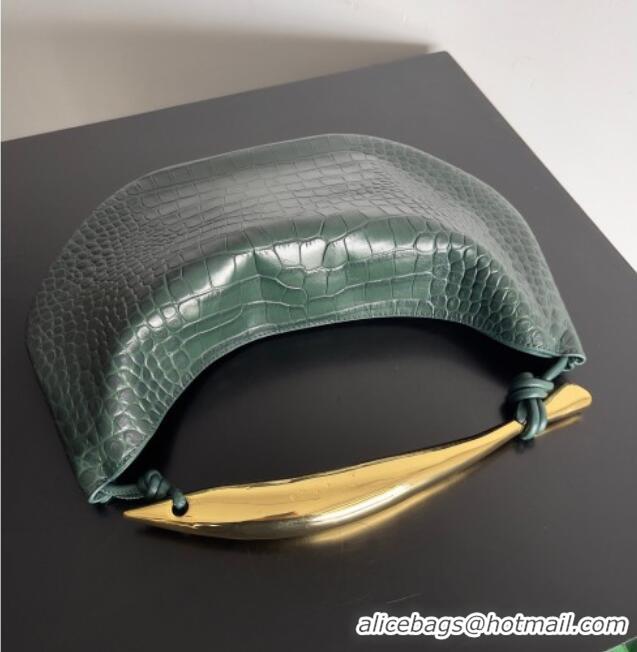 Buy Discount Bottega Veneta Sardine bag in Crocodile Embossed Leather 754657 Dark Green 2026