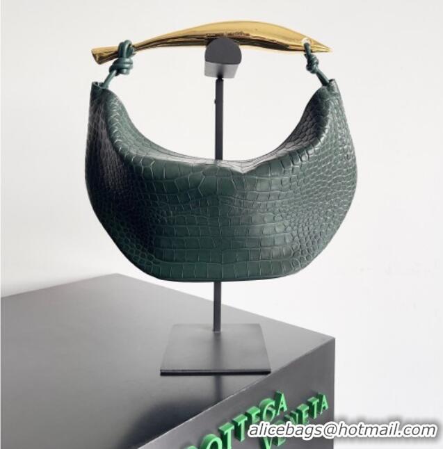 Buy Discount Bottega Veneta Sardine bag in Crocodile Embossed Leather 754657 Dark Green 2026