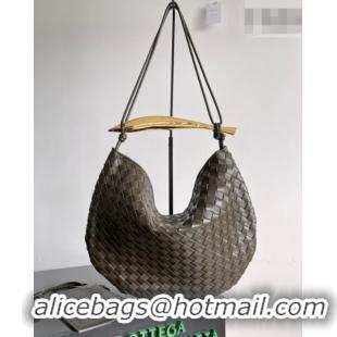 Best Grade Bottega Veneta Large Sardine Bag with Strap in Intrecciato Leather 754988 Dark Khaki 2026