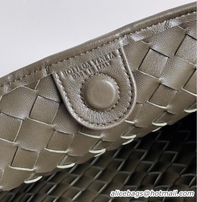 Best Grade Bottega Veneta Large Sardine Bag with Strap in Intrecciato Leather 754988 Dark Khaki 2026