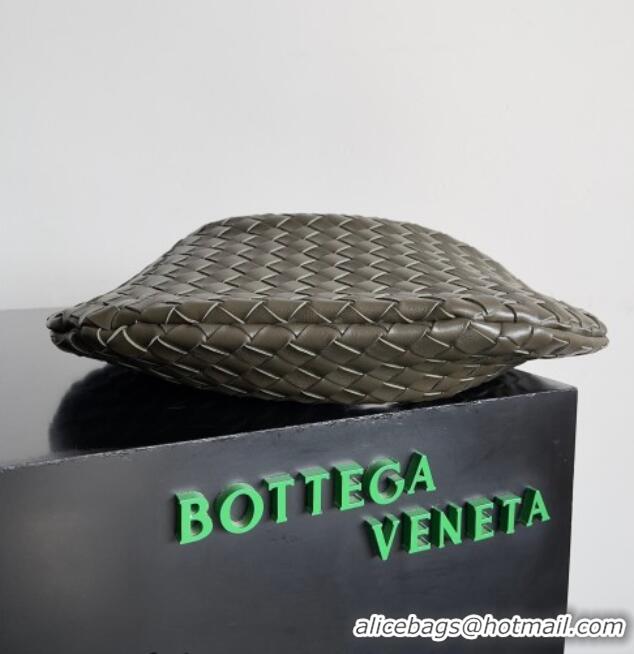 Best Grade Bottega Veneta Large Sardine Bag with Strap in Intrecciato Leather 754988 Dark Khaki 2026