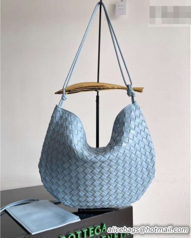 Market Sells Bottega Veneta Large Sardine Bag with Strap in Intrecciato Leather 754988 Light Blue 2026