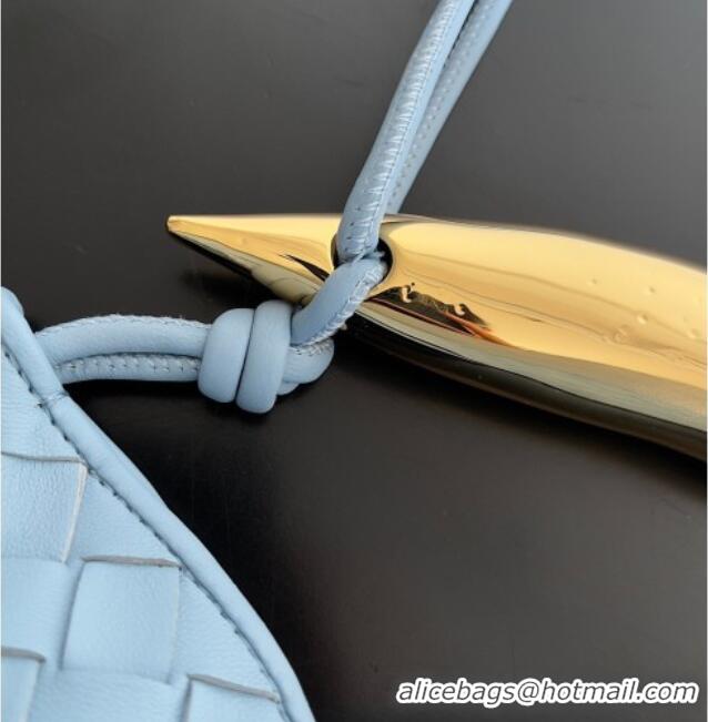 Market Sells Bottega Veneta Large Sardine Bag with Strap in Intrecciato Leather 754988 Light Blue 2026