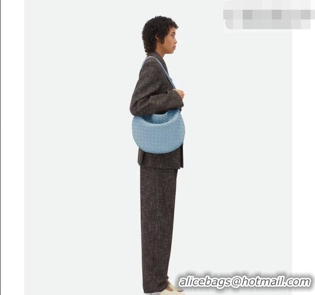 Market Sells Bottega Veneta Large Sardine Bag with Strap in Intrecciato Leather 754988 Light Blue 2026