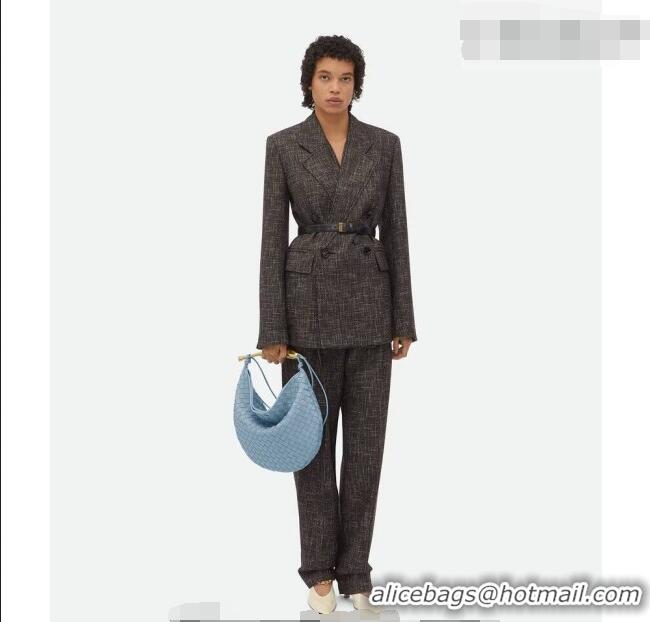 Market Sells Bottega Veneta Large Sardine Bag with Strap in Intrecciato Leather 754988 Light Blue 2026