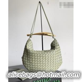 New Fashion Bottega Veneta Large Sardine Bag with Strap in Intrecciato Leather 754988 Travertine Green 2026