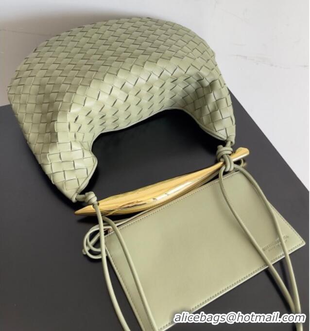 New Fashion Bottega Veneta Large Sardine Bag with Strap in Intrecciato Leather 754988 Travertine Green 2026