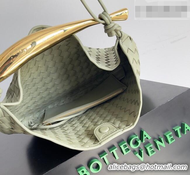 New Fashion Bottega Veneta Large Sardine Bag with Strap in Intrecciato Leather 754988 Travertine Green 2026