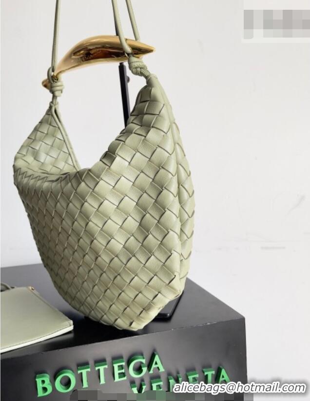New Fashion Bottega Veneta Large Sardine Bag with Strap in Intrecciato Leather 754988 Travertine Green 2026